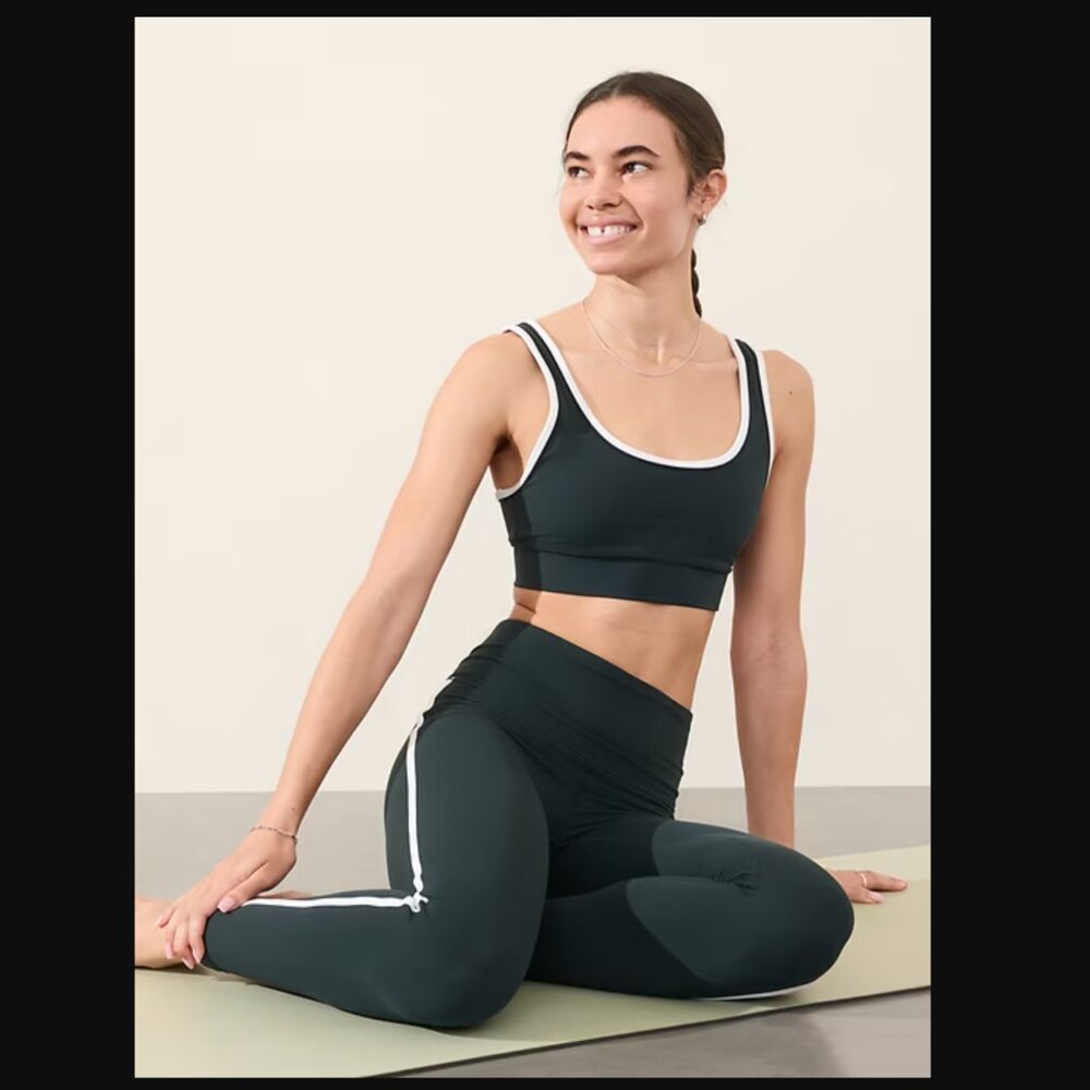 Athleta Breathe Longline Piping Sports Bra A-C NWT - Picture 3 of 4